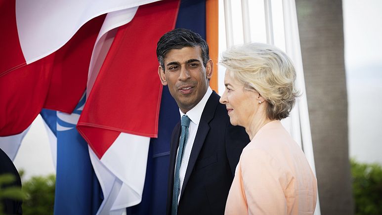 British Prime Minister Rishi Sunak and European Commission President Ursula von der Leyen.